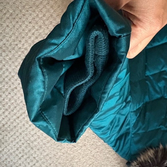 Lands End teal puffer coat jacket - Picture 6 of 7